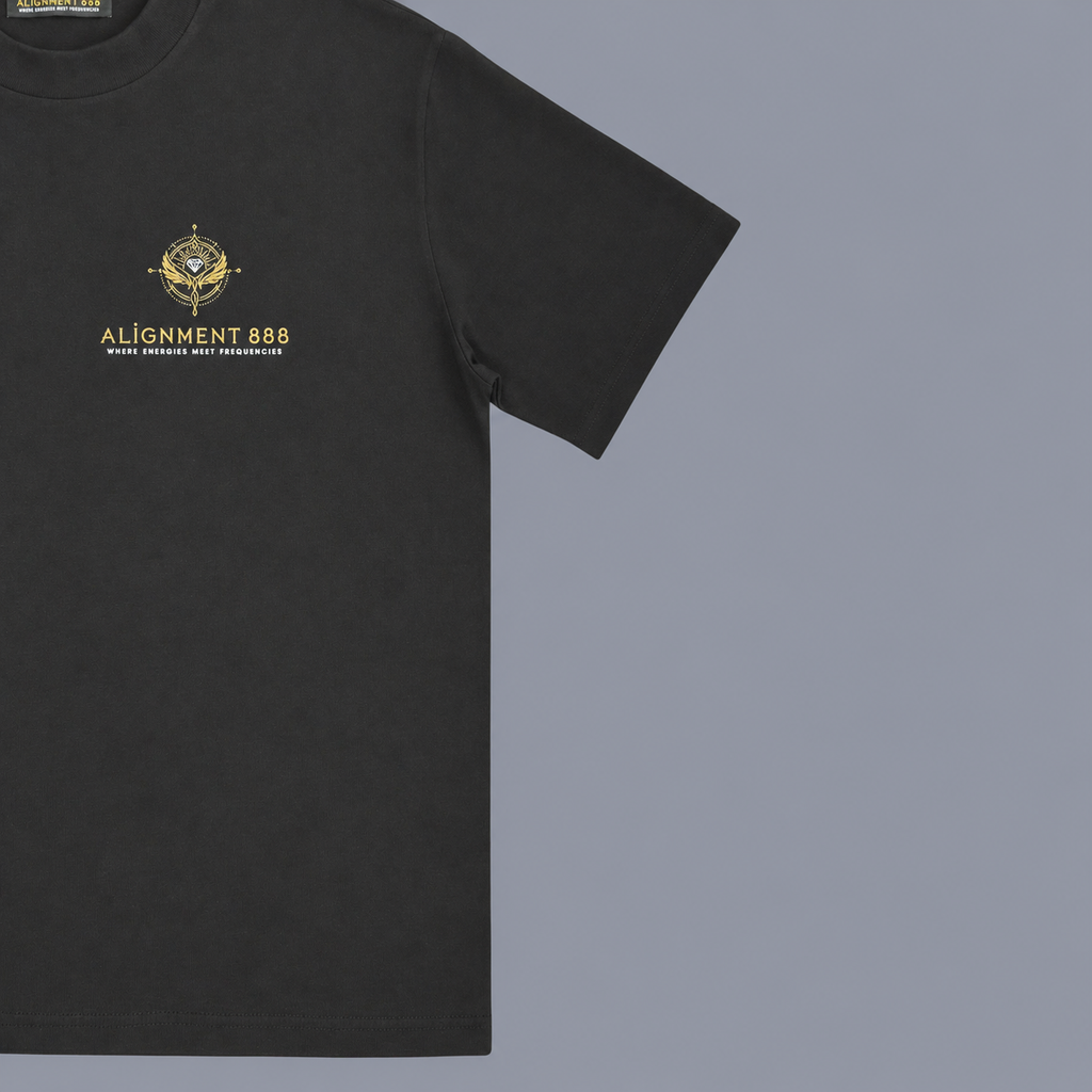Black Cotton Tee – Shimmer Logo (Limited Edition) | ALIGNMENT888