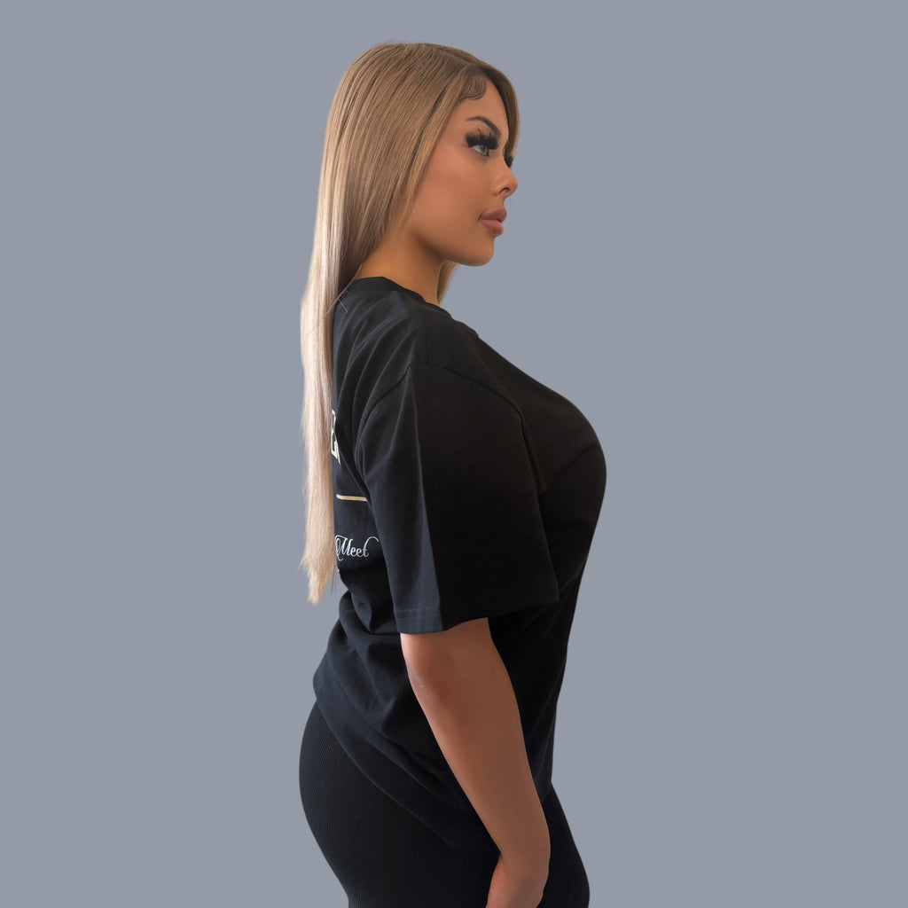 Black Cotton Tee – Shimmer Logo (Limited Edition) | ALIGNMENT888