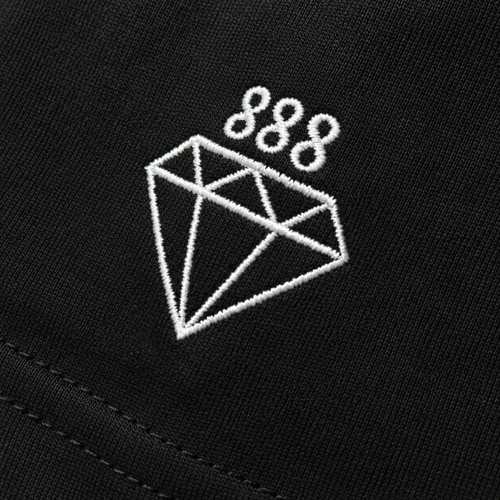Black Cotton Tee – ALIGNMENT888 Core Logo