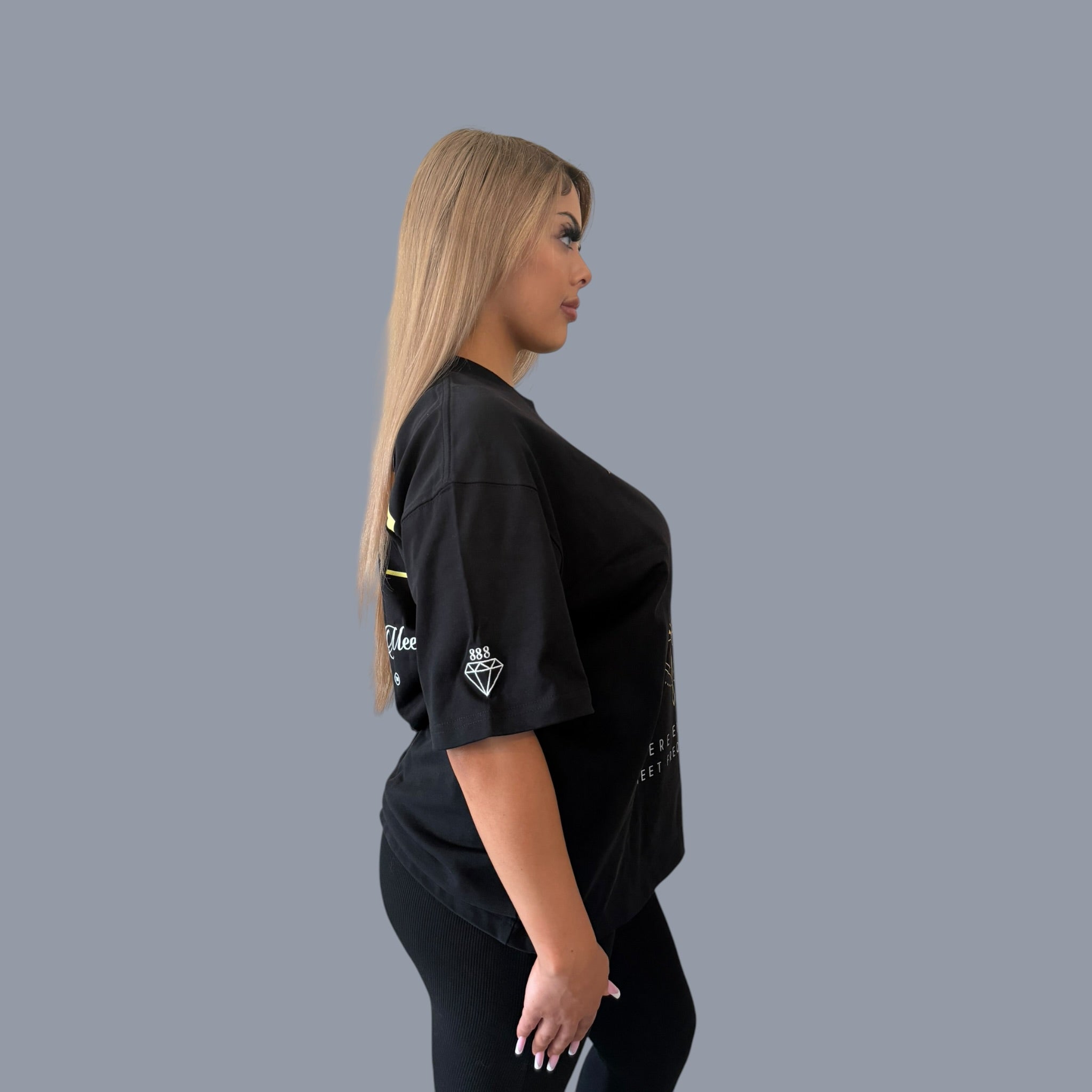 Black Cotton Tee – ALIGNMENT888 Core Logo